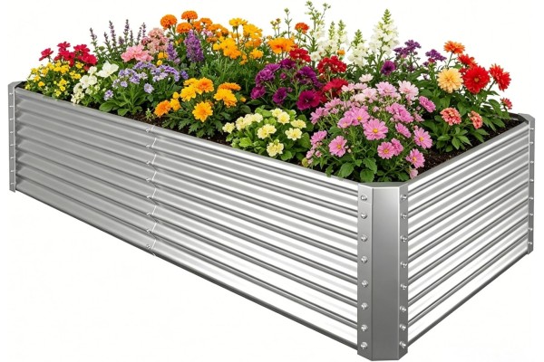 Galvanized Raised Garden Bed Kit Outdoor Patio Galvanized Raised Garden Bed Kit Outdoor Patio